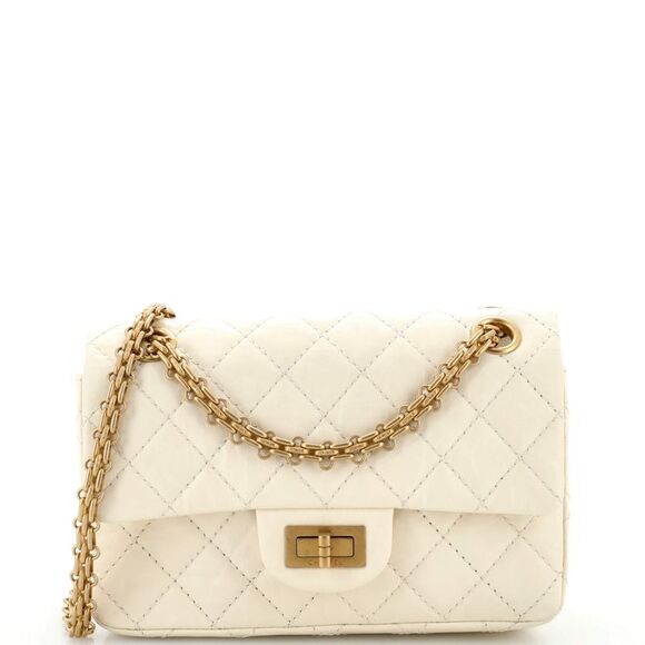 Chanel Reissue 2.55 Flap Bag Quilted Aged Calfskin Mini Neutral - Picture 1 of 7